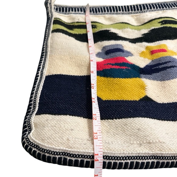 Wool Hand Woven Zippered Crossbody Bag Hippie Boho - Picture 7 of 11